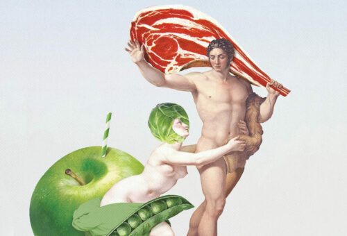 illustration-steak-pomme-pois-femme-homme-nus